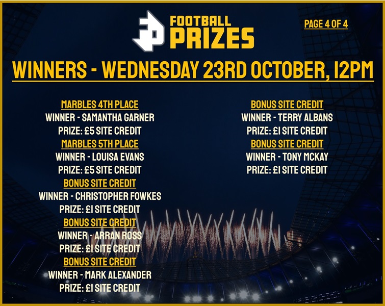 Wednesday 23rd October 4