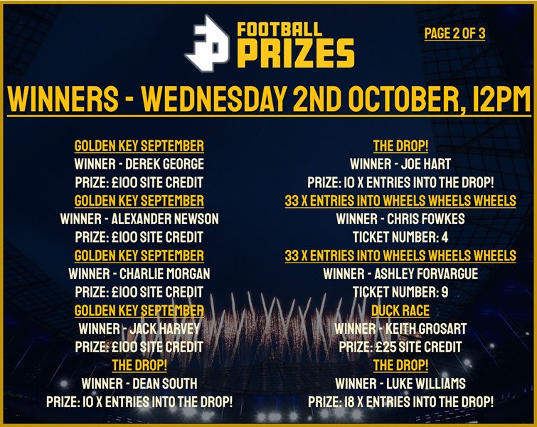 Wednesday 2nd October 2