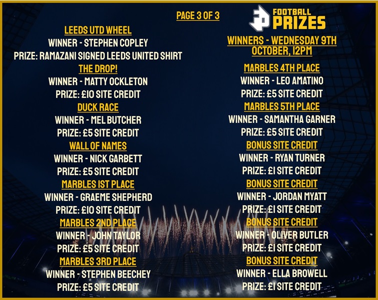 Wednesday 9th October 3