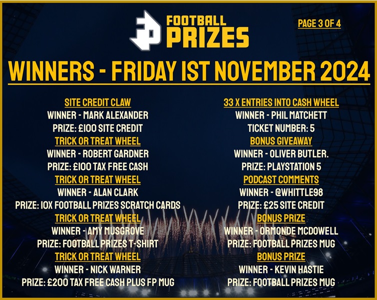 Friday 1st November 3
