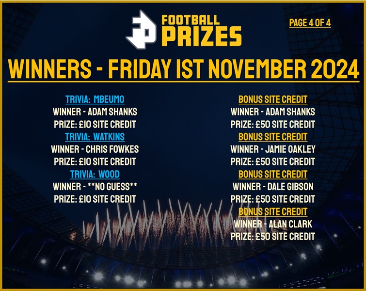 Friday 1st November 4