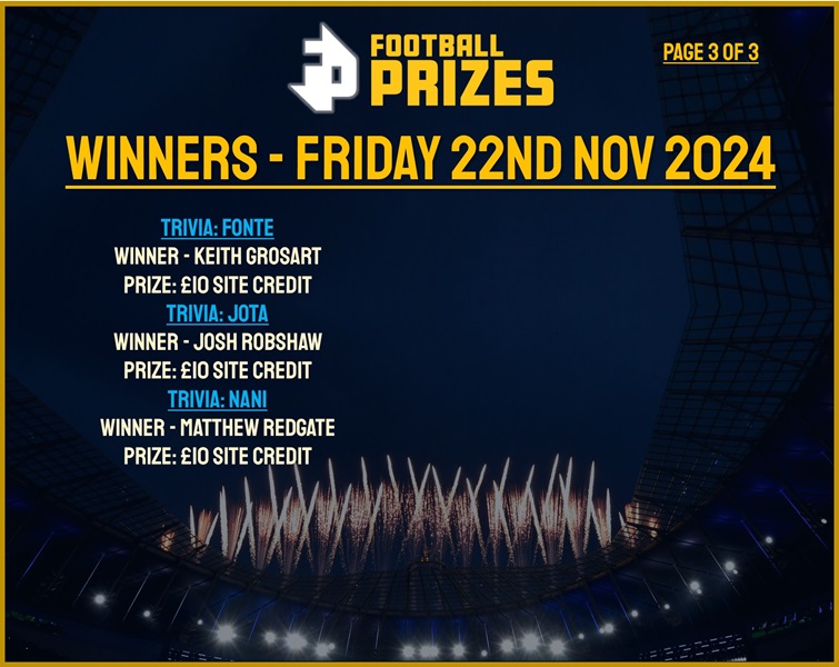 Friday 22nd November 3