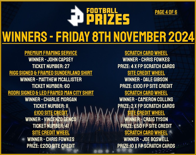 Friday 8th November 4