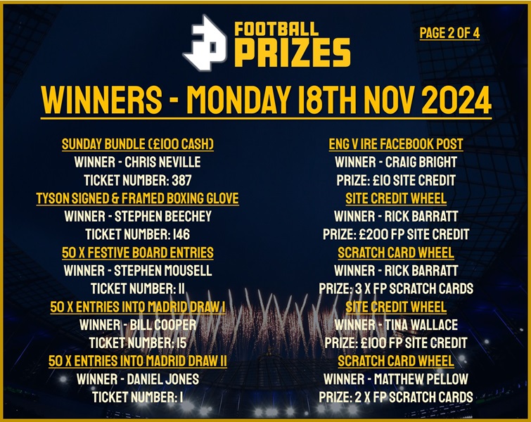Monday 18th November 2