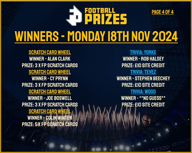Monday 18th November 4