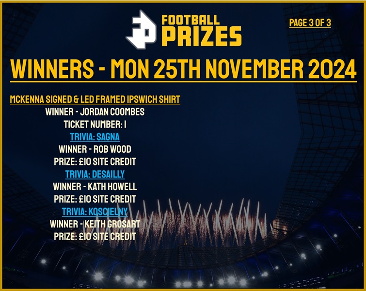 Monday 25th November 3
