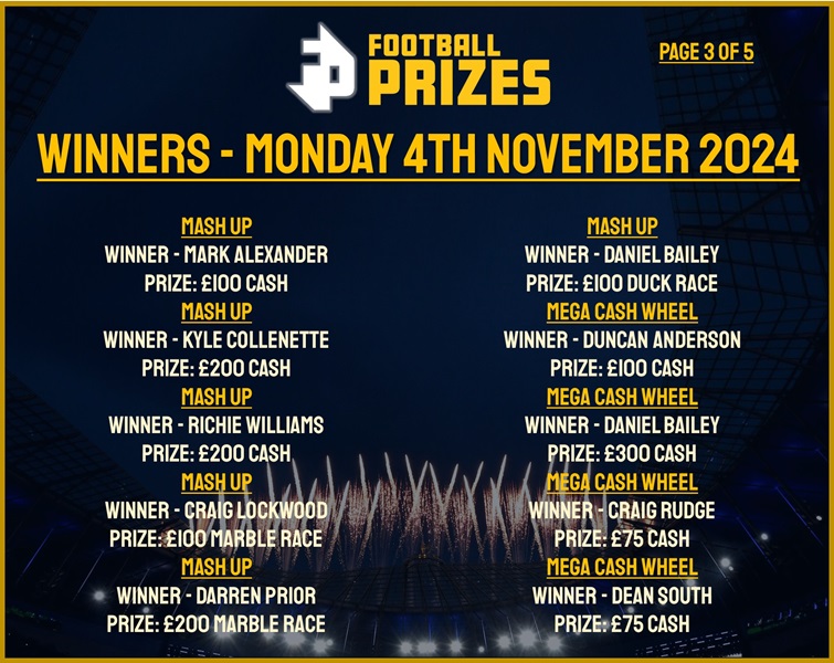 Monday 4th November 3
