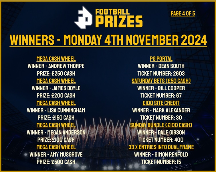Monday 4th November 4