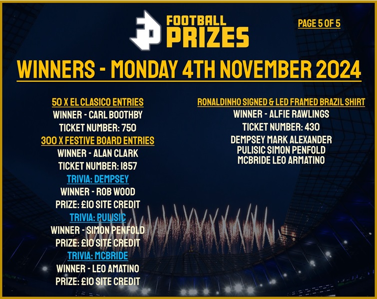 Monday 4th November 5