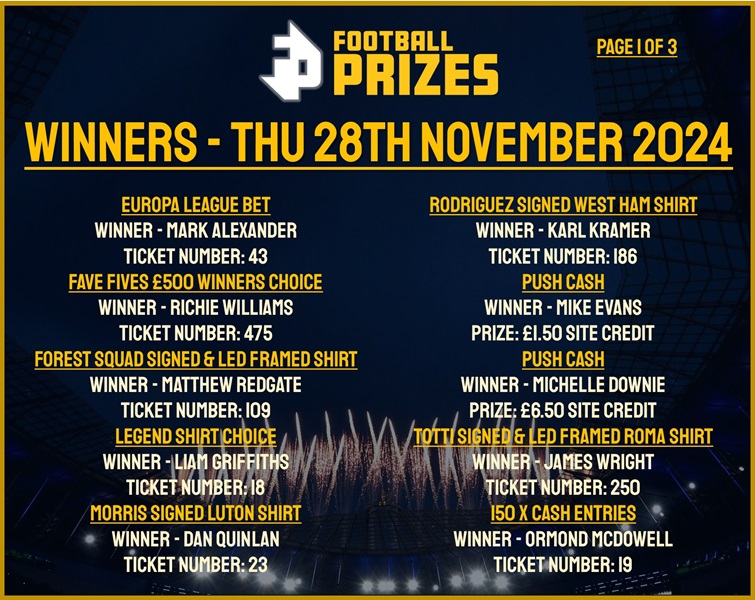 Thursday 28th November 1