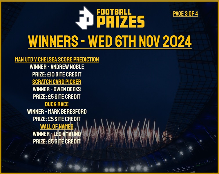Wednesday 6th November 3