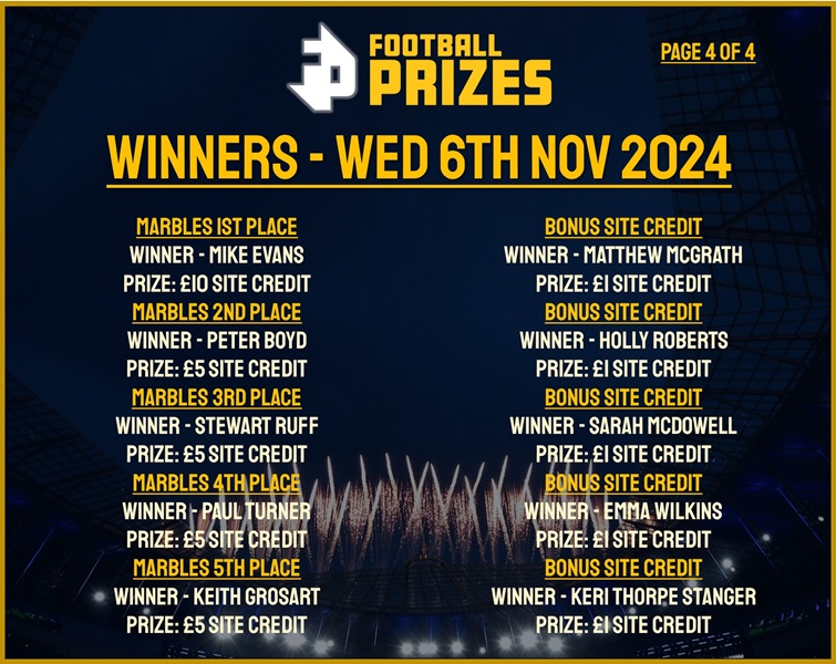 Wednesday 6th November 4