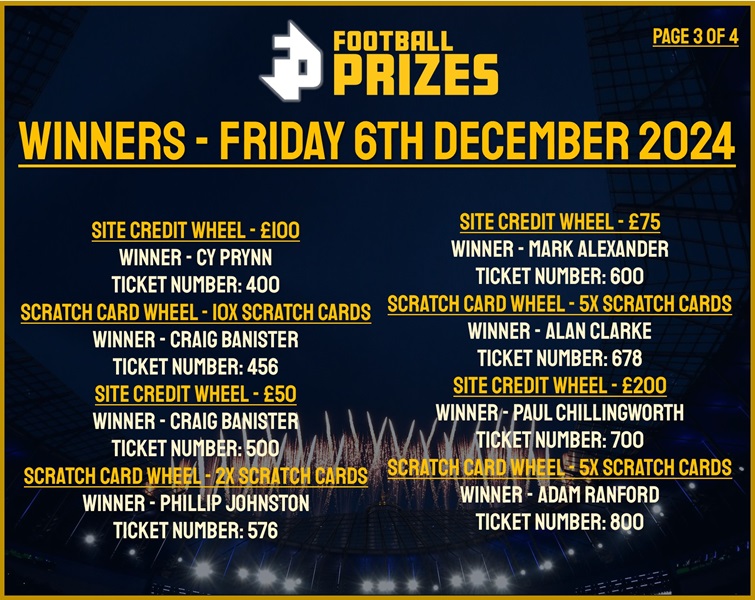Friday 6th December 3