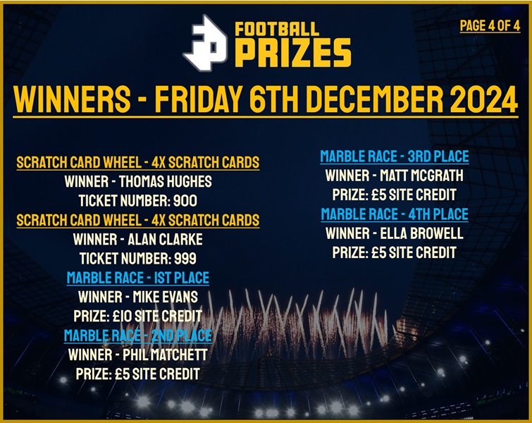 Friday 6th December 4