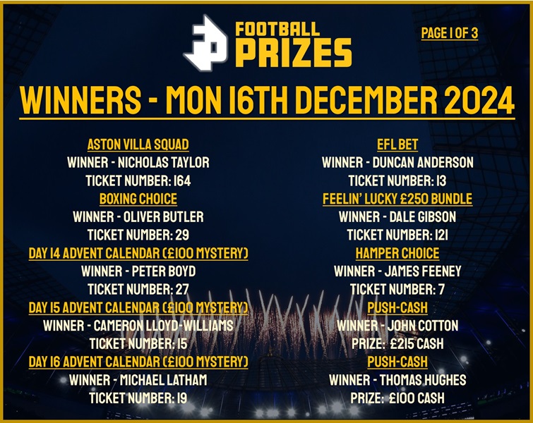 Monday 16th December 1