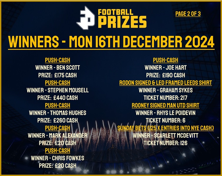 Monday 16th December 2
