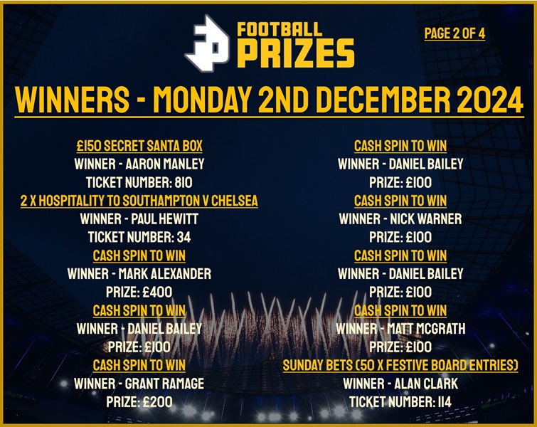 Monday 2nd December 2