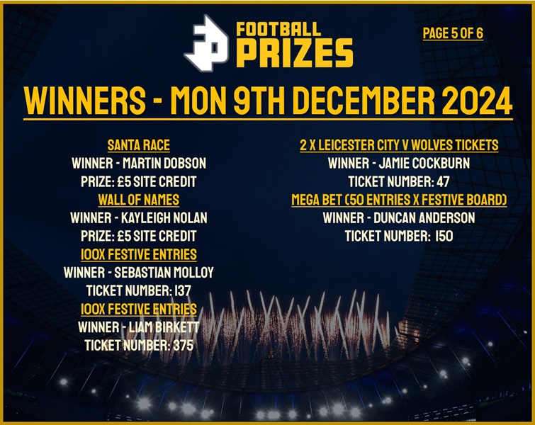 Monday 9th December 5