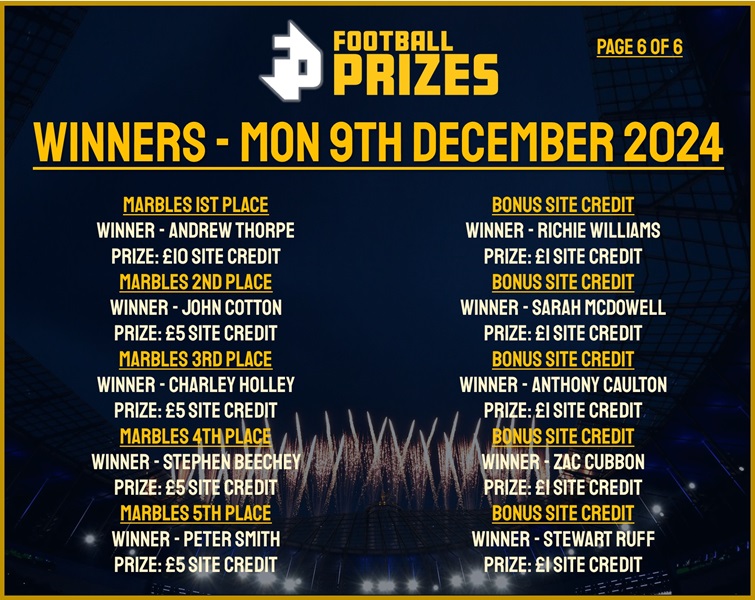 Monday 9th December 6