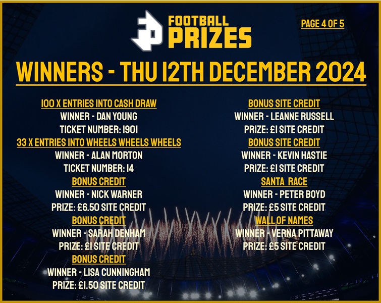 Thursday 12th December 4
