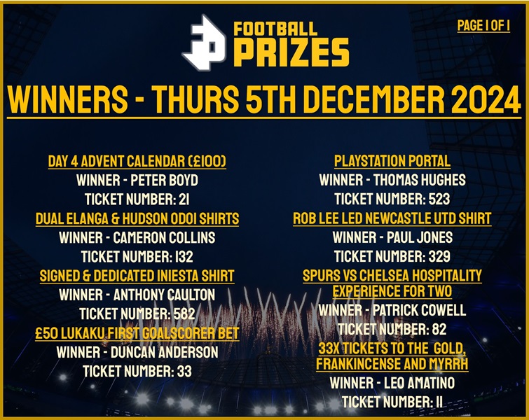 Thursday 5th December 1