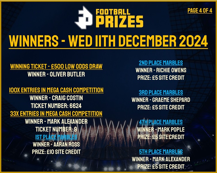 Wednesday 11th December 4