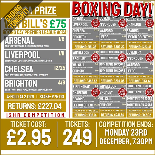 boxing day bets