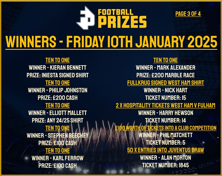 Friday 10th January 3