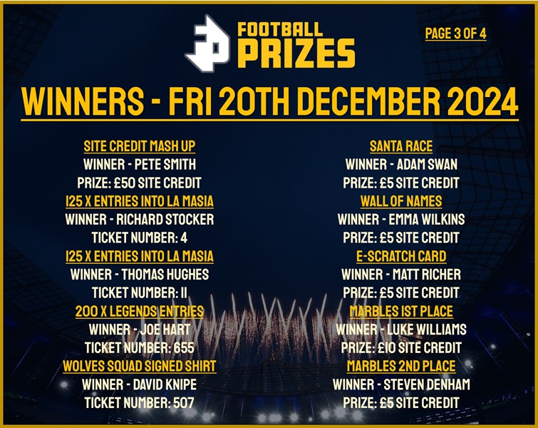 Friday 20th December 3