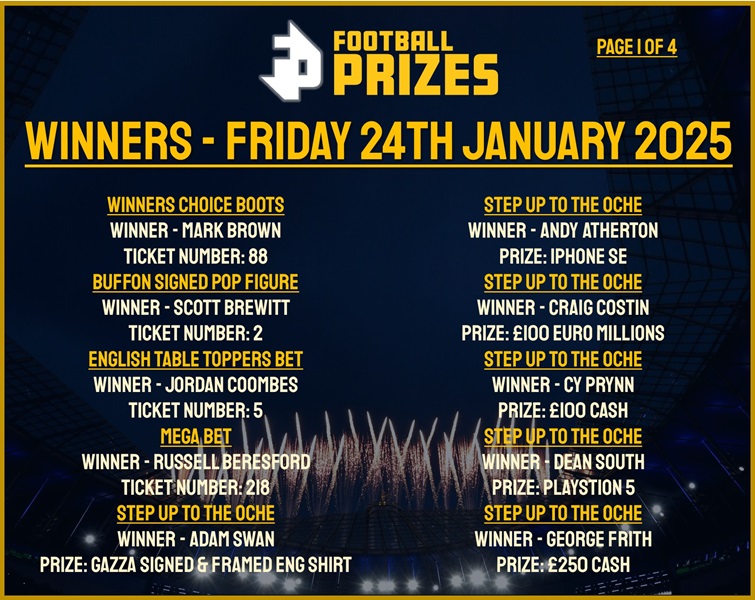Friday 24th January Evening 8.30 1