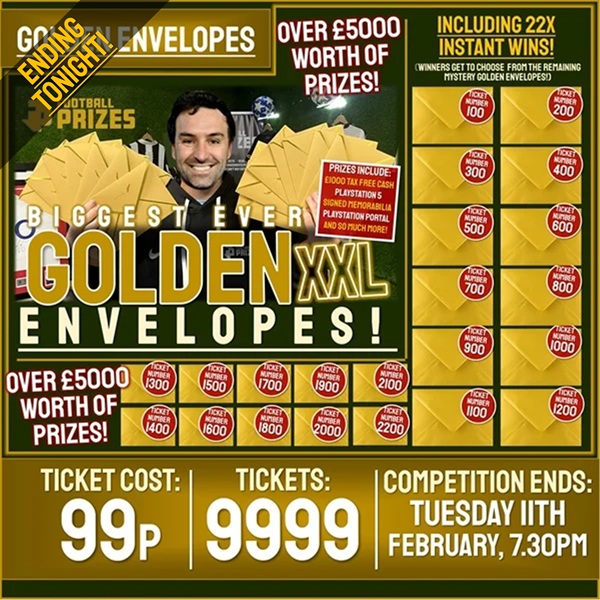 Golden Envelopes XXL Ending Today
