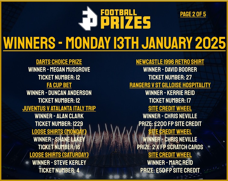 Monday 13th January 2