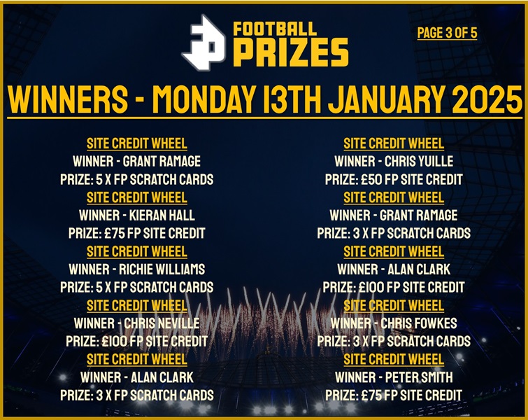 Monday 13th January 3