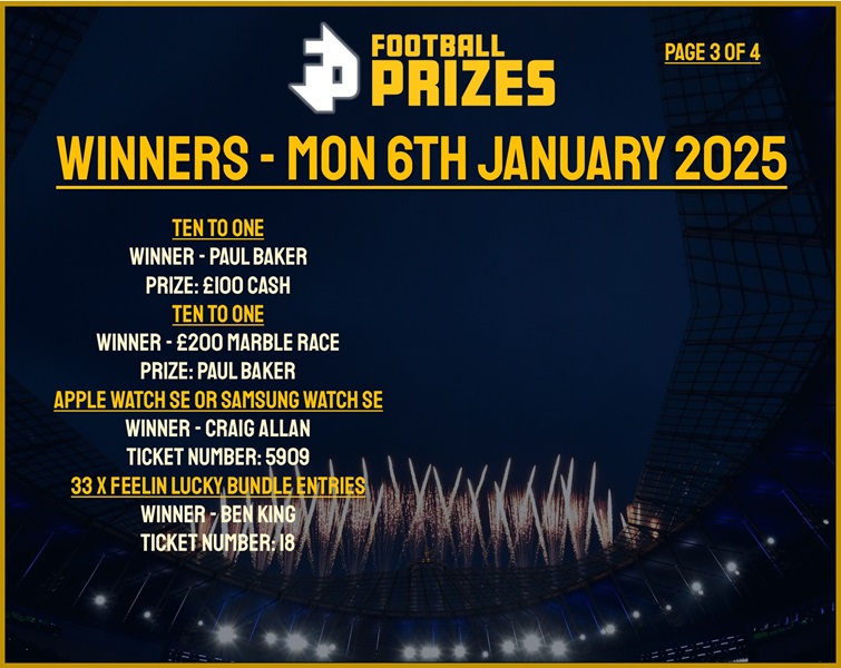 Monday 6th January 12pm 3