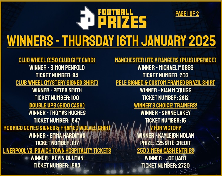 Thursday 16th January 1