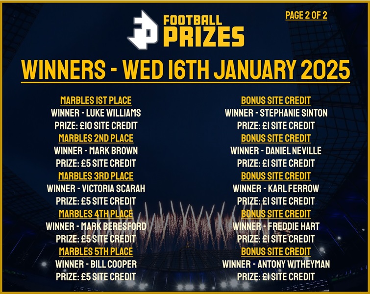 Wednesday 16th January 2