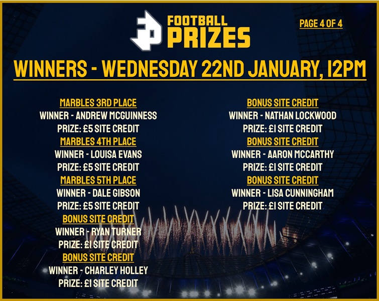 Wednesday 22nd January 4