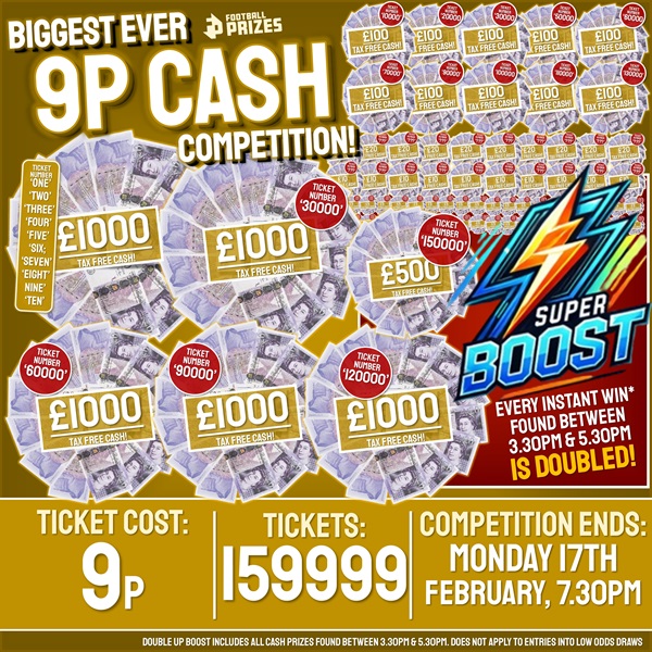 FP149999 9p Mega cash double up