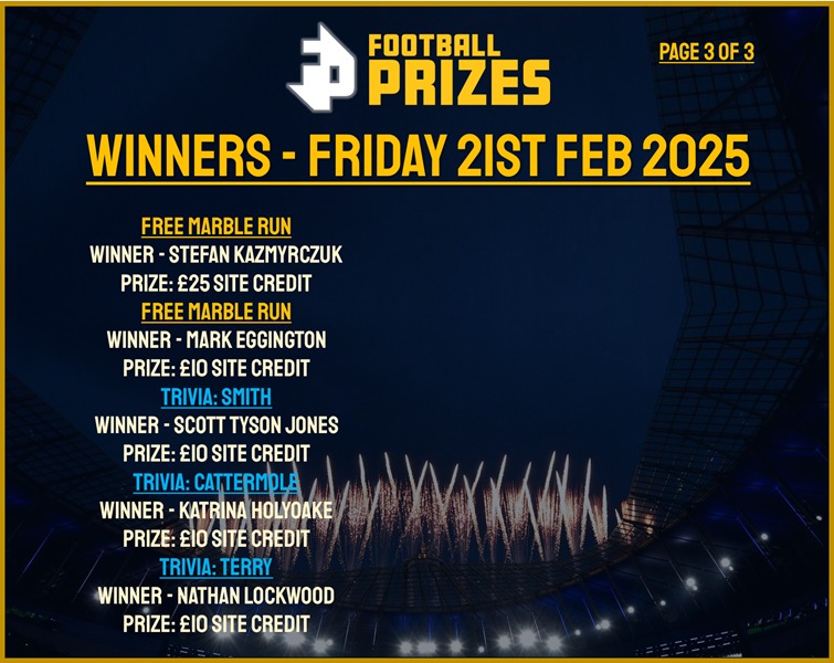 Friday 21st February 3