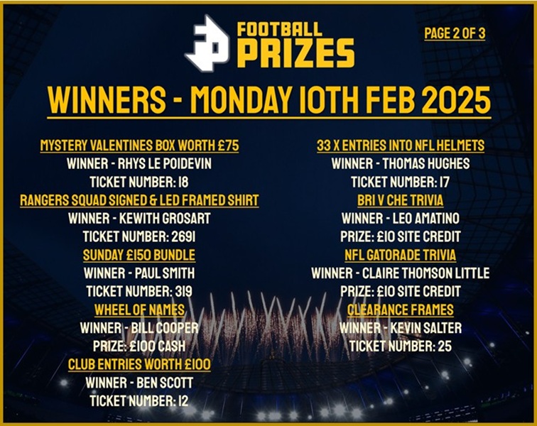 Monday 10th February 2