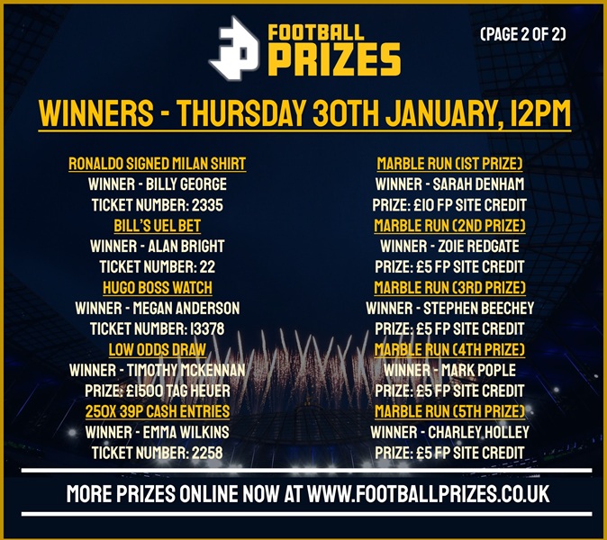 Thursday 30th January 2