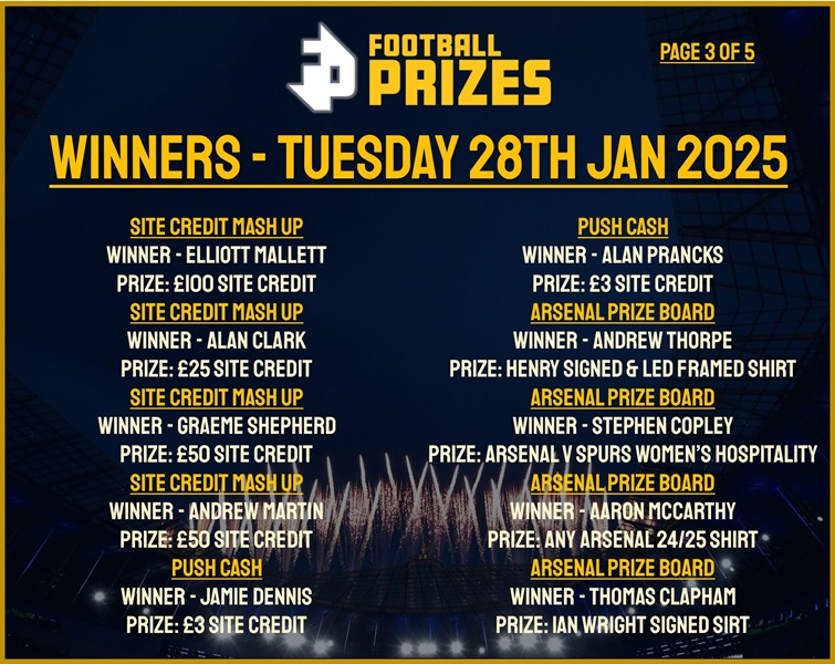 Tuesday 28th January 3