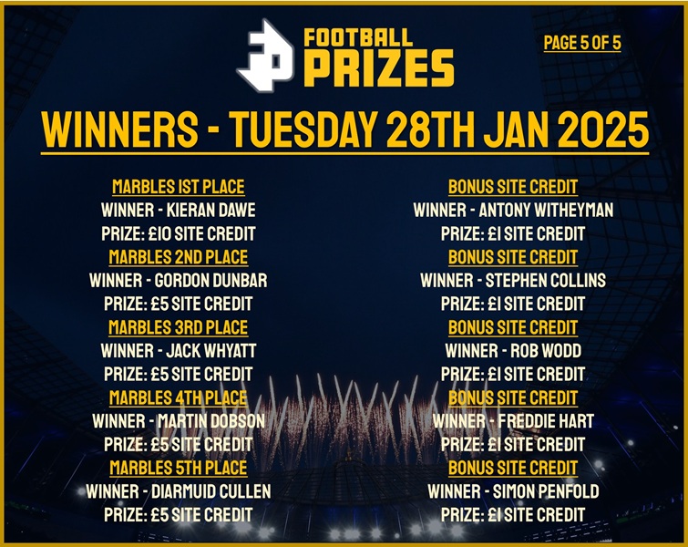 Tuesday 28th January 5