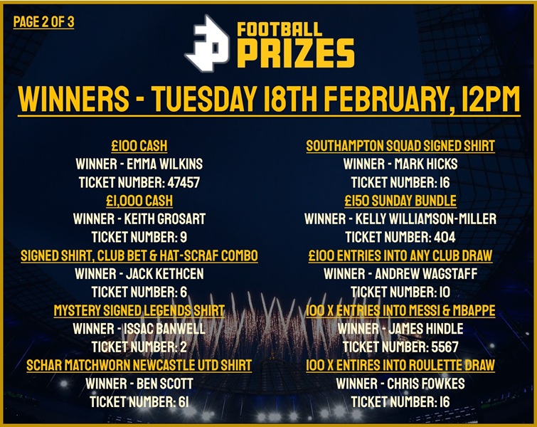 Tuesday Midday Winners 2