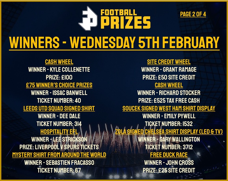 Wednesday 5th February 2