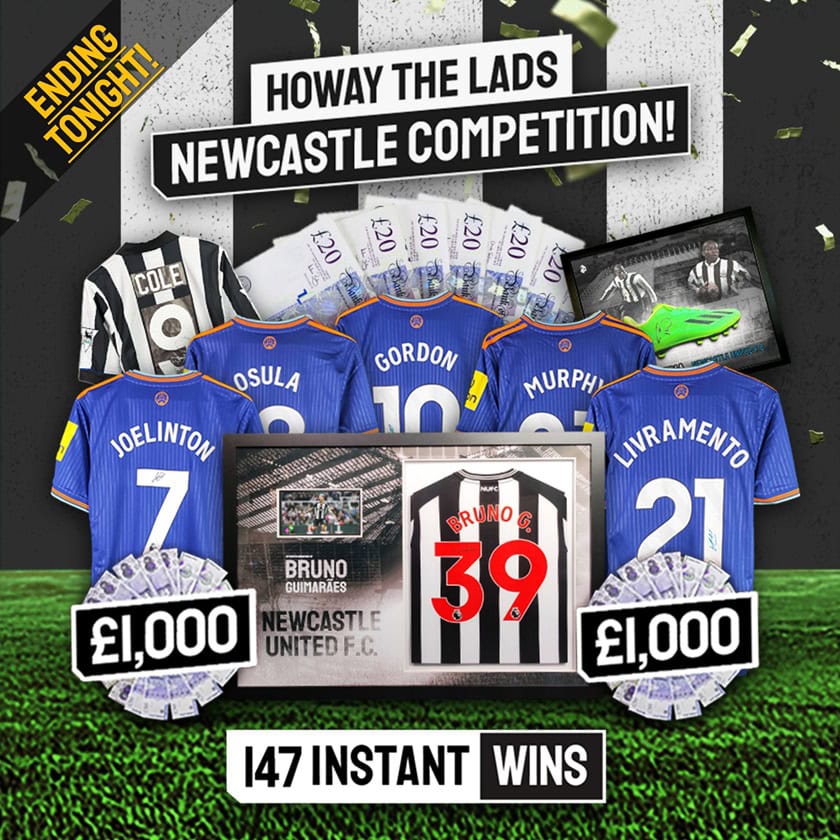 MEGA Newcastle Utd Prize! Bruno Guimaraes Signed & Custom LED