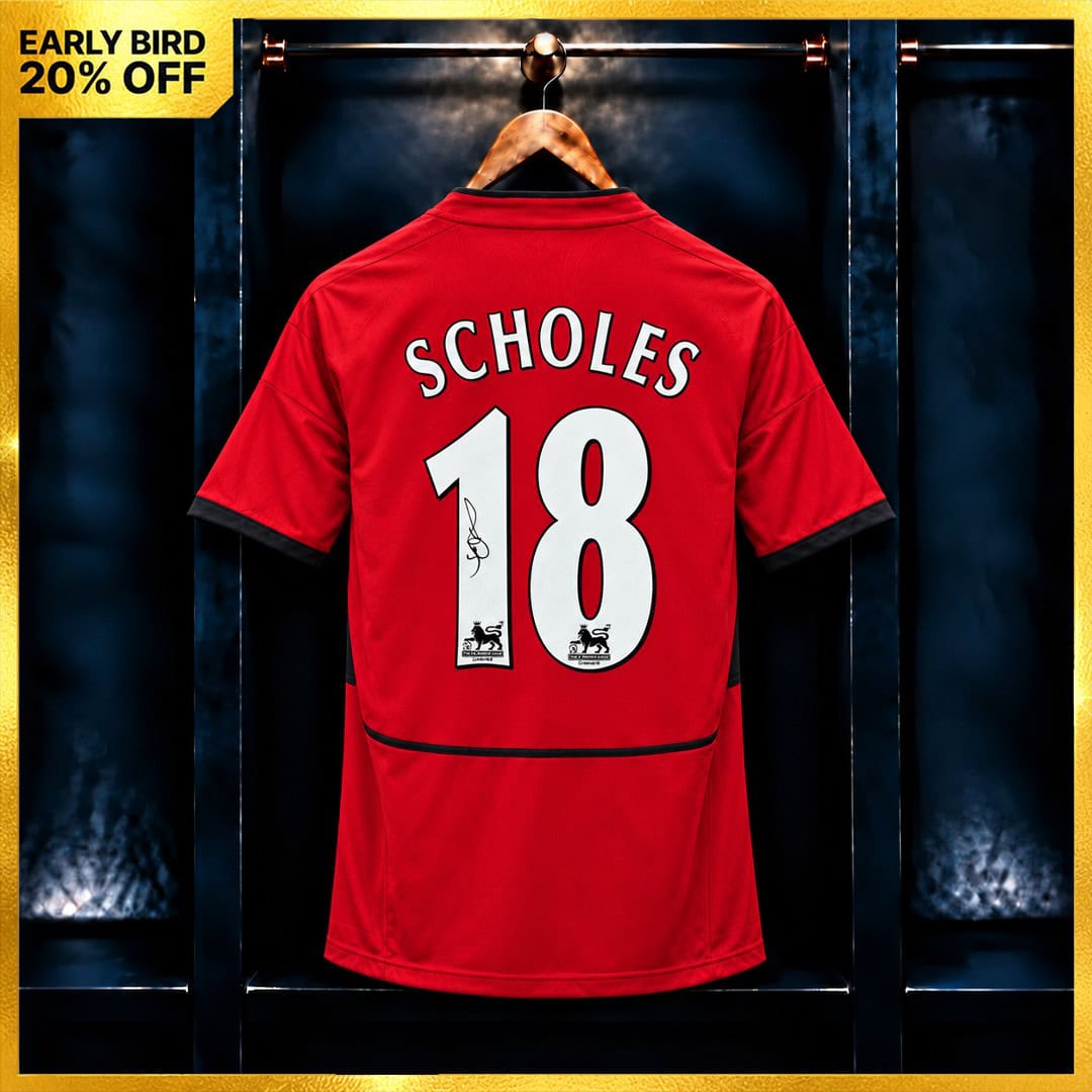 Paul Scholes Signed 2002-04 Manchester United Shirt