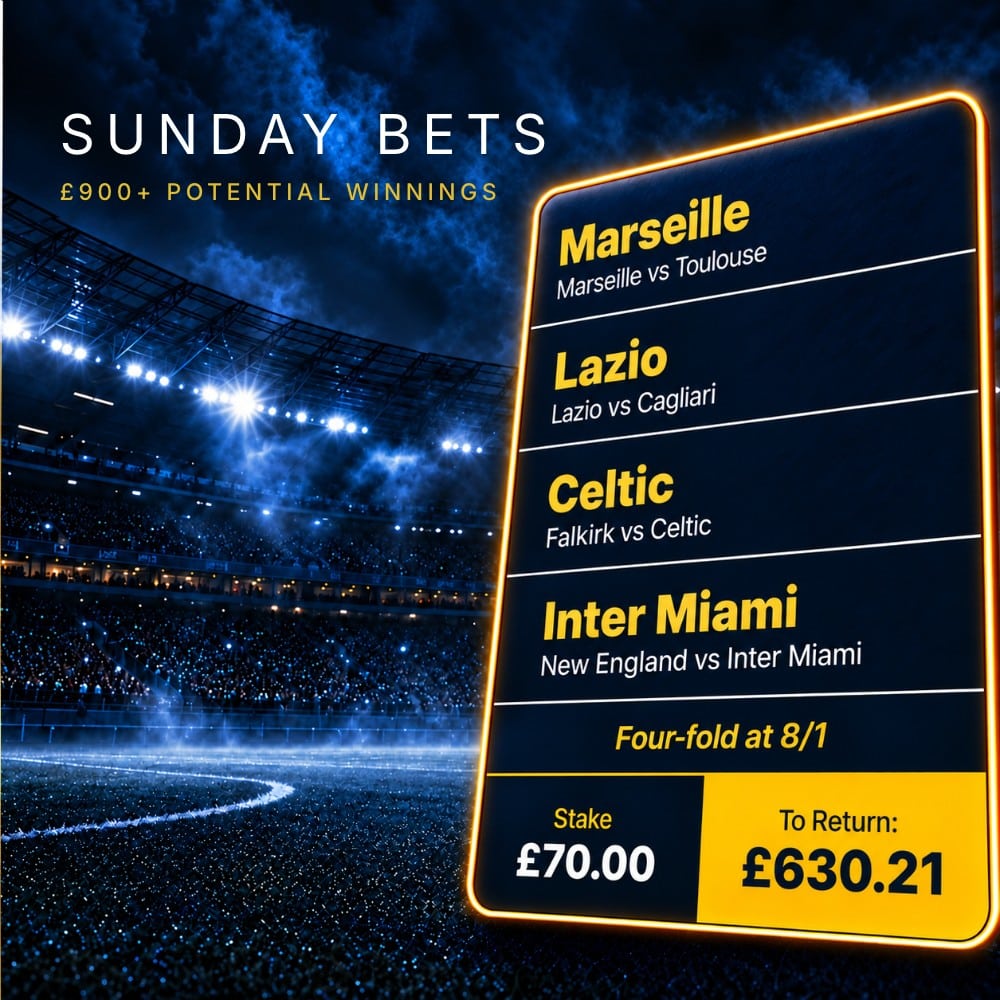 Bill's 'Sunday Big Hitters' Bets