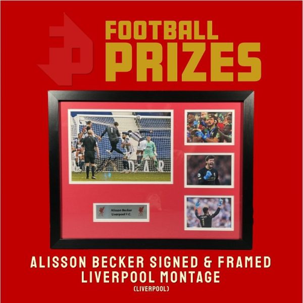 Alisson Becker signed framed Liverpool montage 1