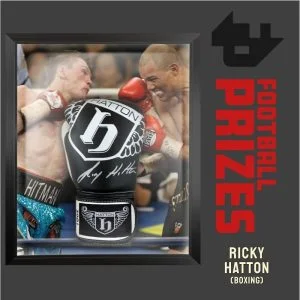 Boxing Ricky Hatton signed framed boxing glove